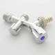 Вентиль двойной Н 1/2" х 1/2" х 3/4" Uni-Fitt для подкл. бачков / смес, со штуцером хром