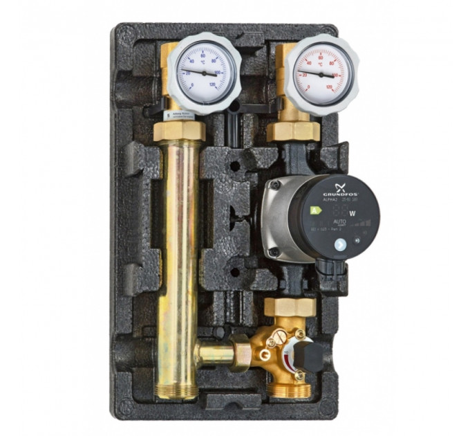 Насосно-смесительная группа UNI-FITT DN25, с 3-х ход. клапаном, Grundfos UPM3 HYBRID 25-70 180