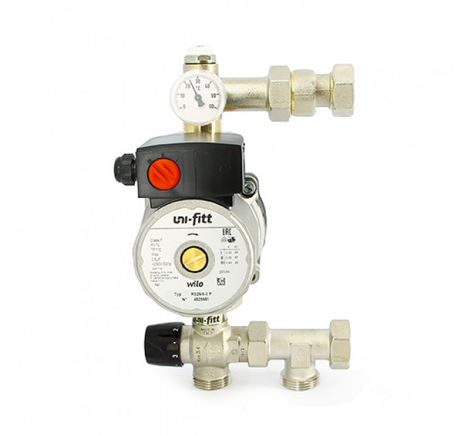 Насосно-смесительная группа UNI-FITT SOLOMIX X с накидной гайкой 1" с насосом GRUNDFOS UPSO 25-65 130