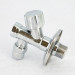 Вентиль Н-обжим Uni-Fitt 1/2" х 10 мм (3/8") для подключения бачков / смесителей с фильтром, хромированный, рукоятка пластик