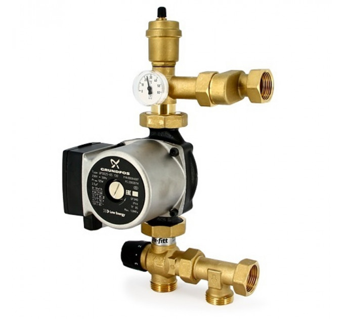 Насосно-смесительная группа UNI-FITT DN25, с термосмесителем, Grundfos UPSO 25-65 180