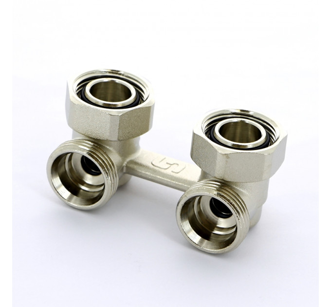 Узел радиаторный со встроенными кранами НВ UNI-FITT 3/4"ЕК х 3/4"ЕК 2-трубная система угловой