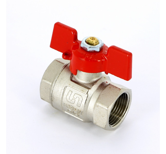 Кран шаровой ВВ полнопроходной бабочка Uni-Fitt 3/4"
