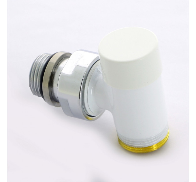 Вентиль обратный Carlo Poletti Compact угловой НН 1/2" х М24 х 19 цвет белый