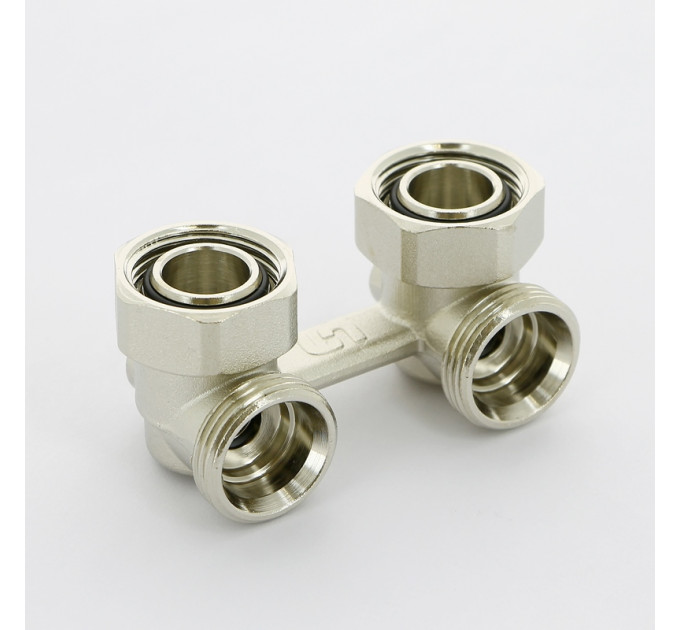 Узел радиаторный со встроенными кранами НВ UNI-FITT 3/4"ЕК х 3/4"ЕК 2-трубная система угловой