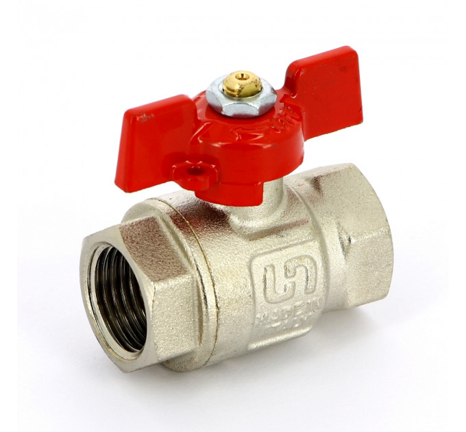 Кран шаровой ВВ 1/2" UNI-FITT полнопроходной бабочка