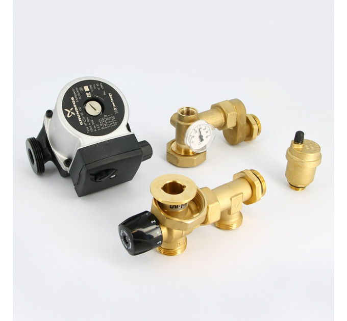 Насосно-смесительная группа UNI-FITT DN25, с термосмесителем, Grundfos UPSO 25-65 180