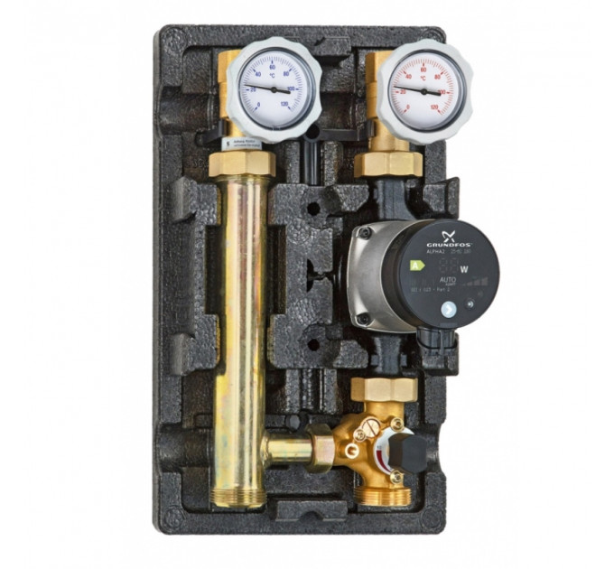 Насосно-смесительная группа UNI-FITT DN25, с термосмесителем, Grundfos UPM3 HYBRID 25-70 180