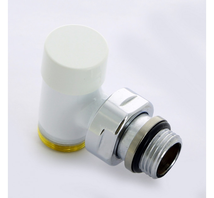 Вентиль обратный Carlo Poletti Compact угловой НН 1/2" х М24 х 19 цвет белый