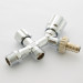 Вентиль двойной Н 1/2" х 1/2" х 3/4" Uni-Fitt для подкл. бачков / смес, со штуцером хром