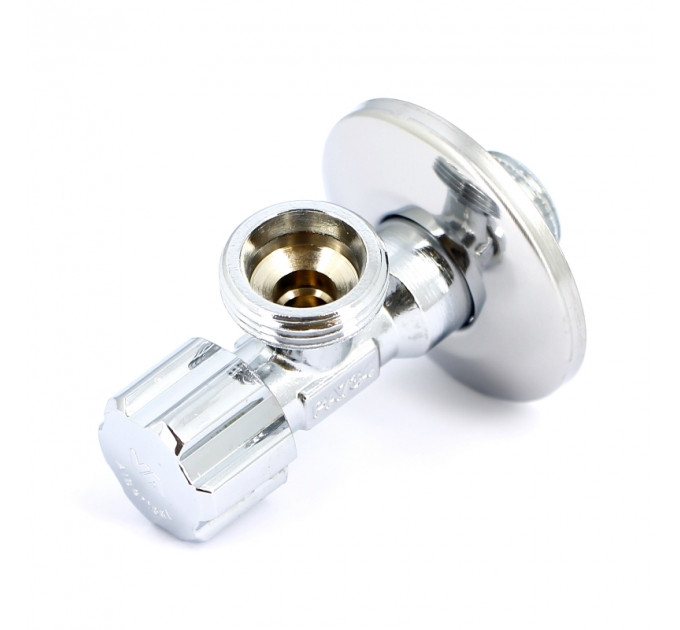 Вентиль НН 1/2"х3/4" Uni-Fitt для подключения стиральных машин, хромированный, рукоятка пластик