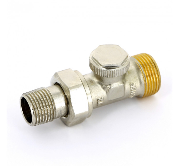 Вентиль обратный никелированный НН UNI-FITT 1/2" х 3/4"EK с разъёмным соединением THERMO