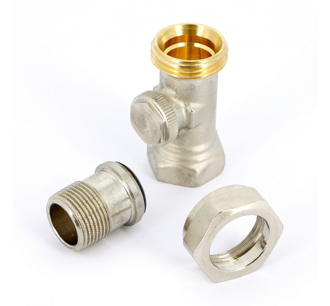 Вентиль обратный никелированный НВ UNI-FITT 1/2" с разъемным соединением THERMO