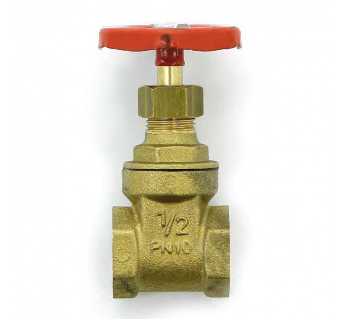 Задвижка клиновидная ВВ латунная PN10 UNI-FITT 1/2"