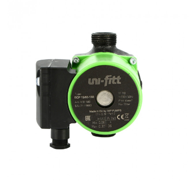 Насос циркуляционный энергоэффективный Uni-Fitt ECP ECP 25/80 180 с гайками