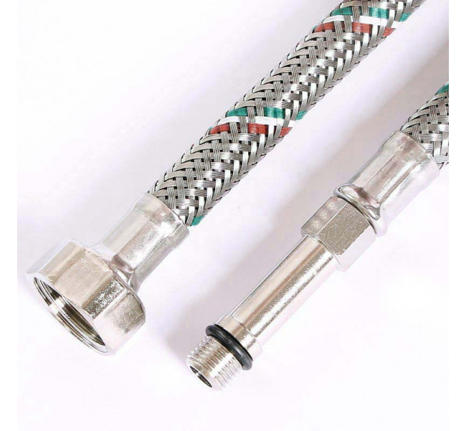 Гибкая подводка для смесителя UNI-FITT МL10х1 - 1/2" 120 см оплетка из нержавеющей стали