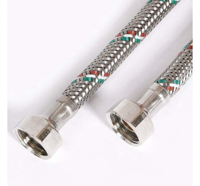 Гибкая подводка для воды UNI-FITT DN 8 ВВ 1/2" 150 см оплетка из нержавеющей стали