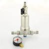Фильтр промывной Uni-Fitt ВН 1/2" х 3/4" с редукц. соед., со сливным шаровым краном и манометром, никелир.