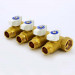 Коллектор НВ 3/4" с кранами UNI-FITT 4 выхода 1/2"Н 40мм