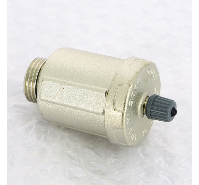 Воздухоотводчик автоматический Н 1/2" UNI-FITT с нижним подключением с O-RING и верхним выпуском никелированный