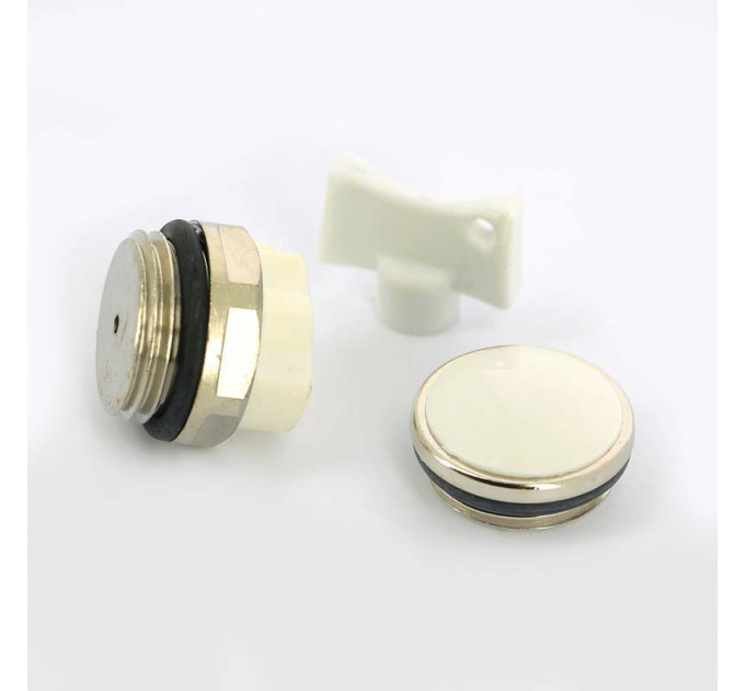 Комплект для подключения радиатора UNI-FITT 1"х1/2" RAL9010