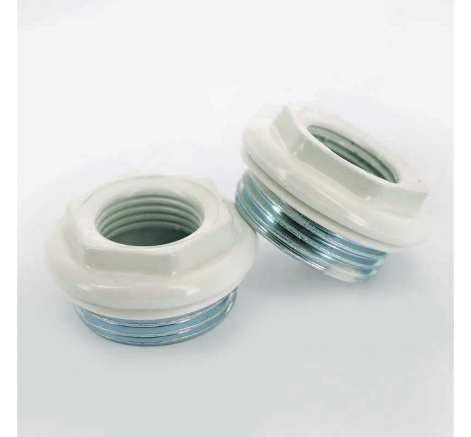 Комплект для подключения радиатора UNI-FITT 1"х1/2" RAL9010