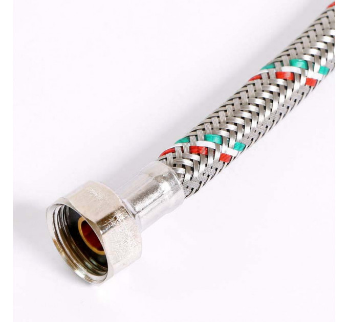 Гибкая подводка для смесителя UNI-FITT МL10х1 - 1/2" 120 см оплетка из нержавеющей стали