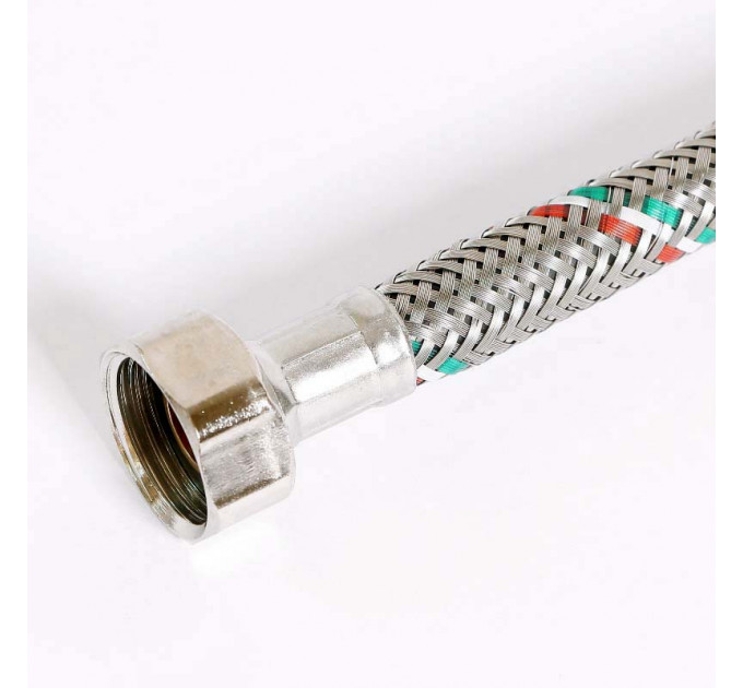 Гибкая подводка для смесителя UNI-FITT МL10х1 - 1/2" 100 см оплетка из нержавеющей стали