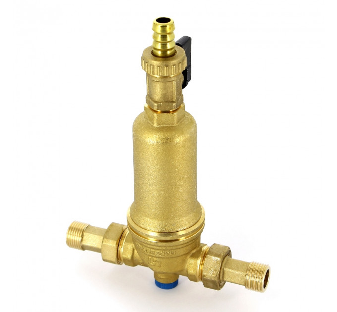 Фильтр промывной Uni-Fitt ВН 1/2" х 3/4" с редукц. соед., со сливным шаровым краном и манометром