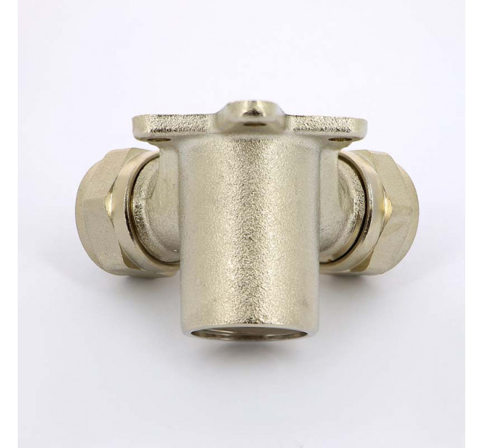 Водорозетка обжим-В трехплоскостная никелированная UNI-FITT 16х1/2"х16
