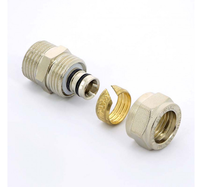 Муфта обжим-Н никелированная UNI-FITT 16х1/2"