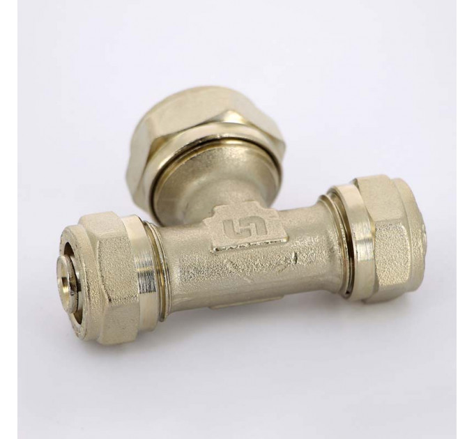 Тройник обжим никелированный UNI-FITT 16х20х16