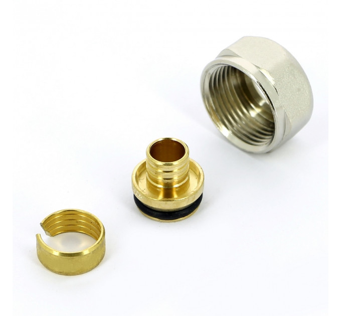Соединитель обжим-В Uni-Fitt 16 (2.0) х 3/4" EK, для полиэтиленовых труб