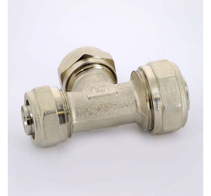 Тройник обжим никелированный UNI-FITT 26х20х20