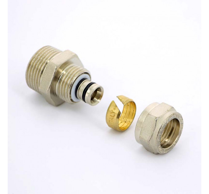 Муфта обжим-Н никелированная UNI-FITT 16х3/4"