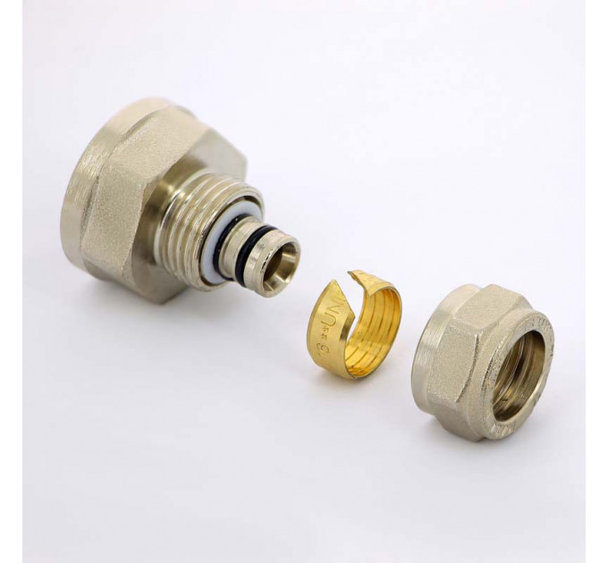 Муфта обжим-В никелированная UNI-FITT 16х3/4"