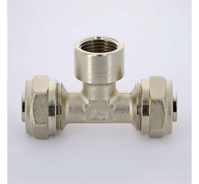 Тройник обжим-В никелированный UNI-FITT 20х3/4"х20