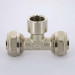 Тройник обжим-В никелированный UNI-FITT 20х3/4"х20
