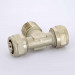 Тройник обжим-Н никелированный UNI-FITT 16х1/2"х16