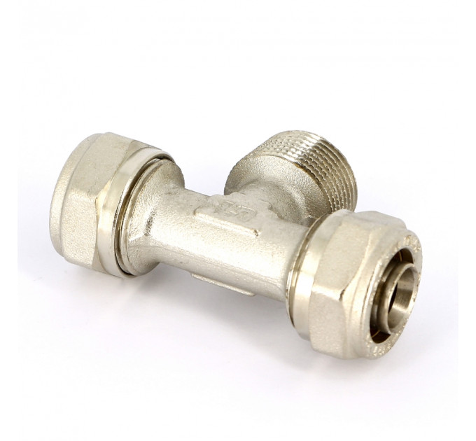 Тройник обжим-Н никелированный UNI-FITT 20х3/4"х20