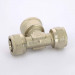 Тройник обжим-В никелированный UNI-FITT 16х1/2"х16