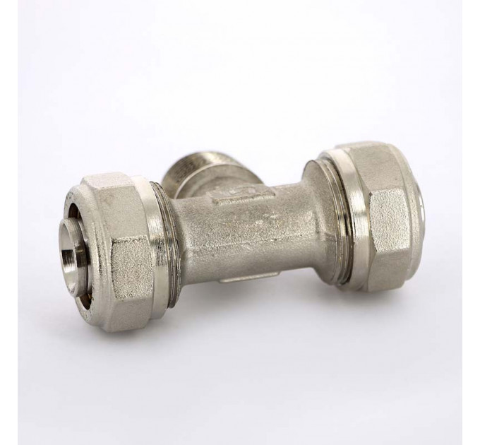 Тройник обжим-Н никелированный UNI-FITT 26х3/4"х26