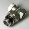 Вентиль обратный угловой быстрого монтажа НВ 1/2" с разъёмным соединением, никелированный