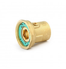 Uni-Fitt Соединение с накидной гайкой ВВ 1 1/2" х 1" со встроенным шаровым краном