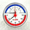 Термоманометр аксиальный 4 бар, 120 C, диаметр 80 мм, 1/2"Н