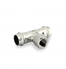 Uni-Fitt Тройник пресс-В 22 х 1/2" х 22, нержавеющая сталь
