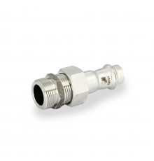 Uni-Fitt Муфта пресс-Н 15 x 3/4" с разъемным соединением и плоск. прокладкой нерж.сталь