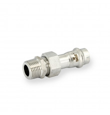 Uni-Fitt Муфта пресс-Н 15 x 1/2" с разъемным соединением и плоск. прокладкой нерж.сталь