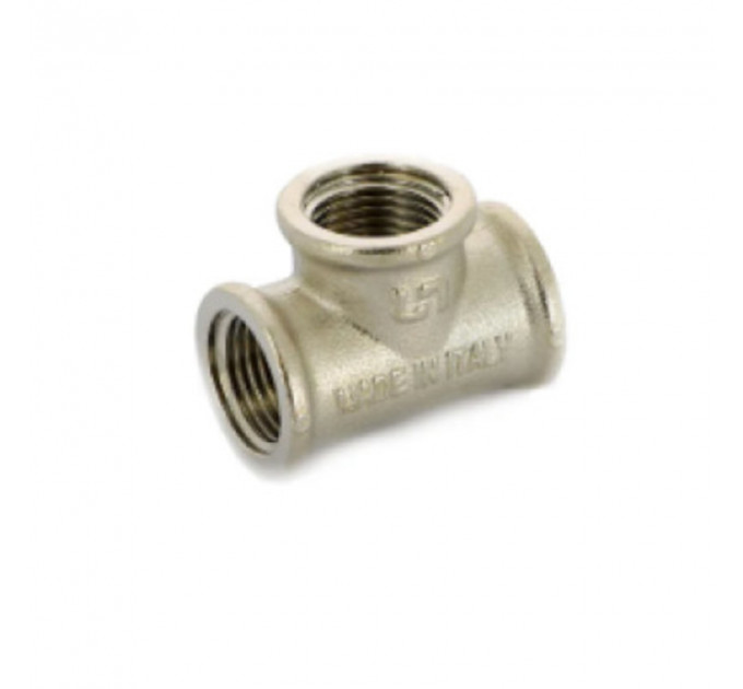 Тройник В 3/4" х 1/2" х 3/4", никелированный