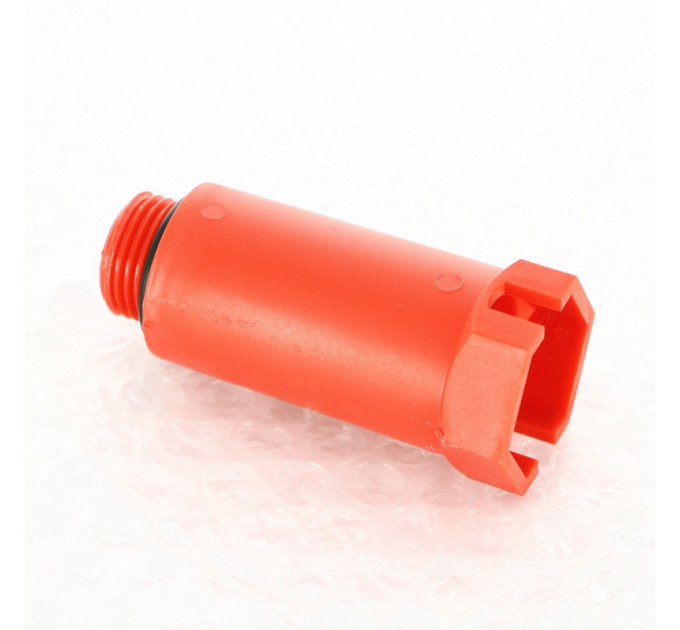 Заглушка монтажная Н 1/2" с прокладкой O-Ring, красная
